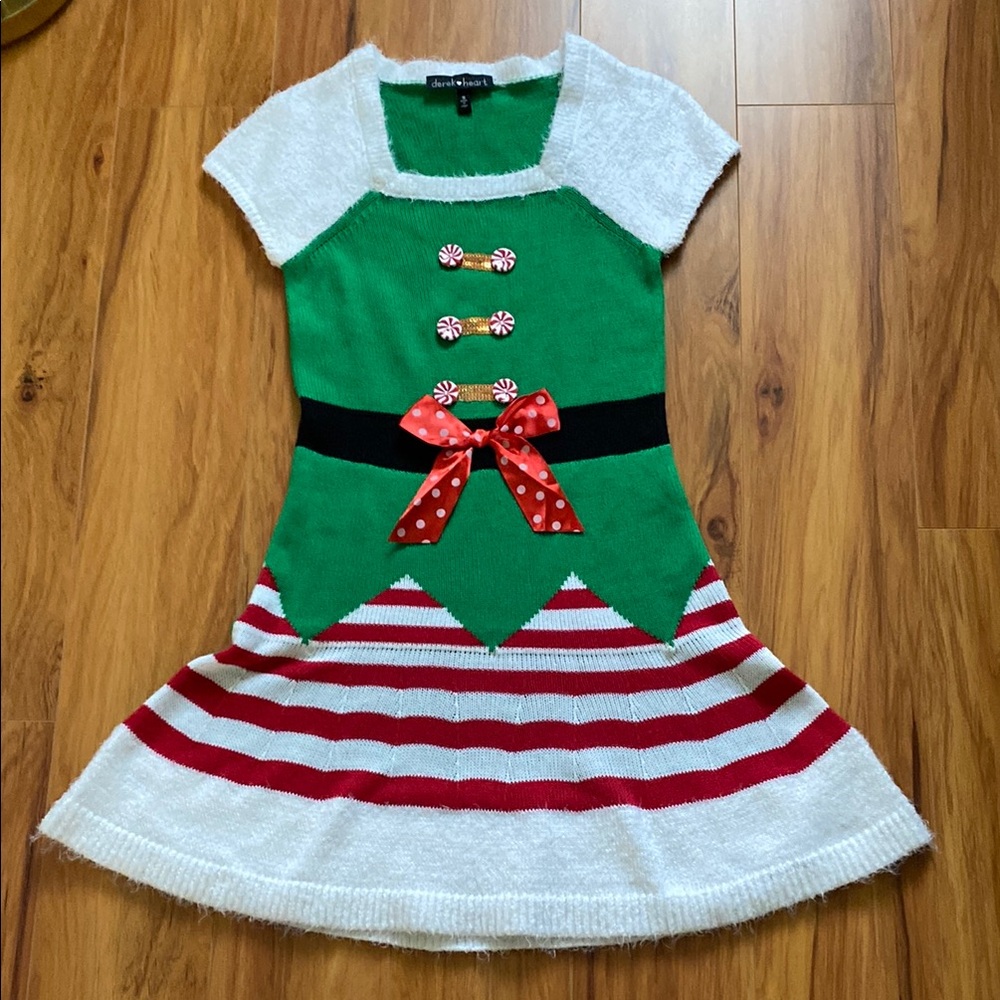 Christmas Sweater Derek Heart Elf Dress